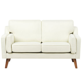 2 Seater Fabric Sofa Off-White LOKKA