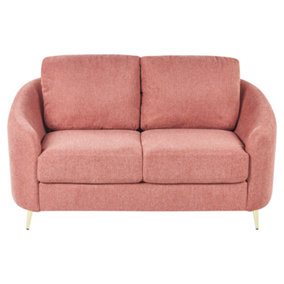 2 Seater Fabric Sofa Pink TROSA