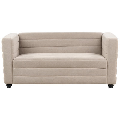 2 Seater Fabric Sofa Taupe HOFN