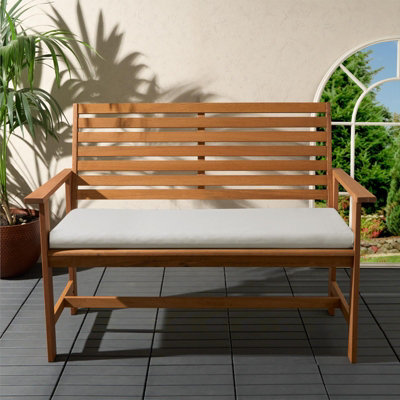 2 Seater Foam Bench Pad with Zip Waterproof Cover