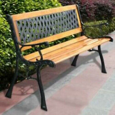 2 Seater Garden Wooden Lattice Bench