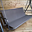 2 Seater Metal Swinging Hammock Chair with Canopy Outdoor Garden Furniture in Dark Grey