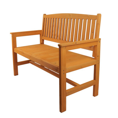 2 Seater Modern Wooden Garden Bench - 3