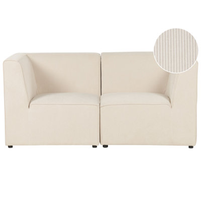 2 Seater Modular Jumbo Cord Sofa Beige LEMVIG