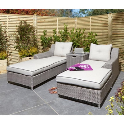 Wicker deals sun loungers