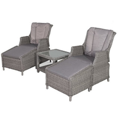 2 Seater Outdoor High Back Recliner Comfort Garden Companion Set