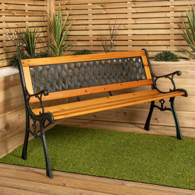 Cast iron porch deals bench