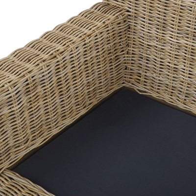2 Seater Rattan Garden Sofa Natural ARDEA - 7