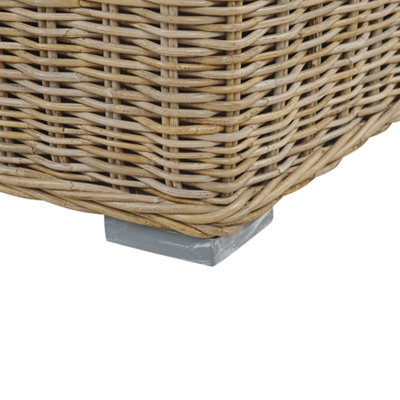 2 Seater Rattan Garden Sofa Natural ARDEA - 8