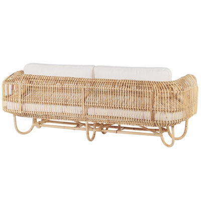 2 Seater Sofa 2 Seater Cotton Beige DOLCEDO - 4