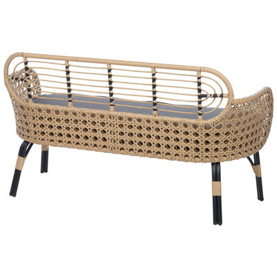 2 Seater Sofa 2 Seater PE Rattan Natural PRATELLO - 5