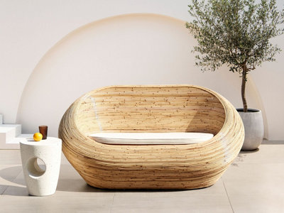 2 Seater Sofa 2 Seater Rattan Natural MAIORI