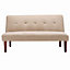 2 Seater Sofa Bed Small Convertible Sofa 2 in 1 Folding Sofa Bed for Apartments Compact Spaces Beige
