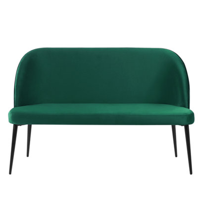 2 Seater Velvet Kitchen Sofa Green OSBY