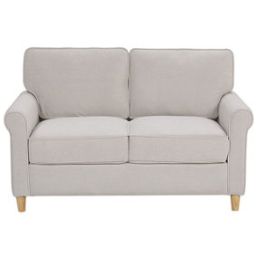 2 Seater Velvet Sofa Beige RONNEBY