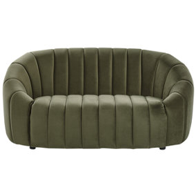 2 Seater Velvet Sofa Dark Green MALUNG