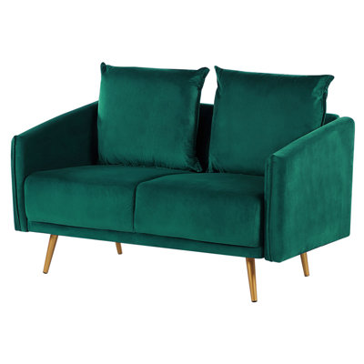 2 Seater Velvet Sofa Emerald Green MAURA