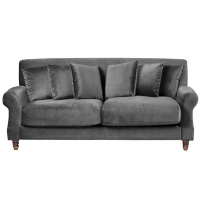 2 Seater Velvet Sofa Grey EIKE