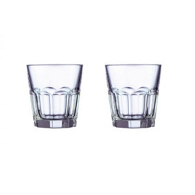2 Short American Tumbler Glass Cooler Drinking Juice Cocktail Mojito Whisky 9oz