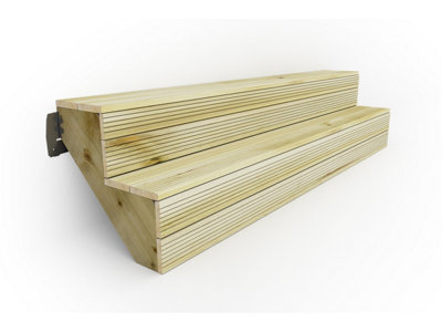 2 Step Decking Stairs Kit Pressure Treated Timber (1190mm Span)