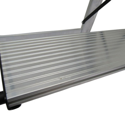 2 Step Ladder Stool Folding 150KG (Kitchen Platform Foldable Aluminium) - 3