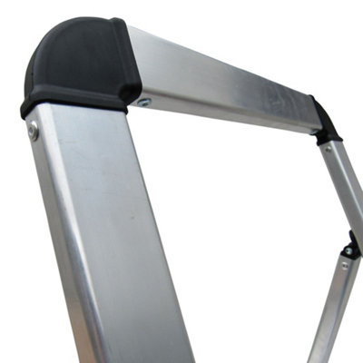 2 Step Ladder Stool Folding 150KG (Kitchen Platform Foldable Aluminium) - 4