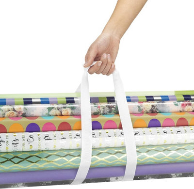 2 storage bags for gift wrap, and wallpaper, sturdy, clear PVC bag with ...