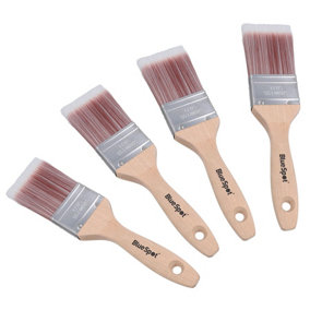 2" Synthetic Paint Brush Painting + Decorating Brushes With Wooden Handle 4pk