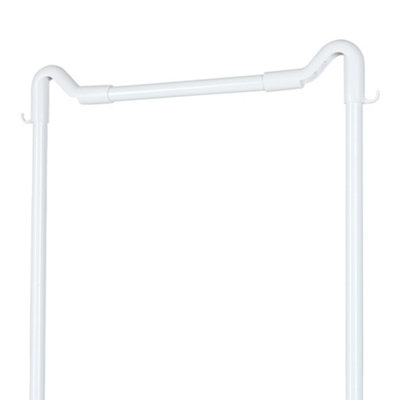 2-Tier ABS Plastic Rolling Laundry Baskets Freestanding with Hanging Rack