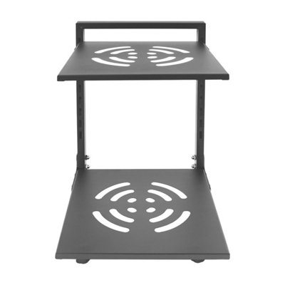 2-Tier Adjustable Countertop Pot Pan Storage Rack