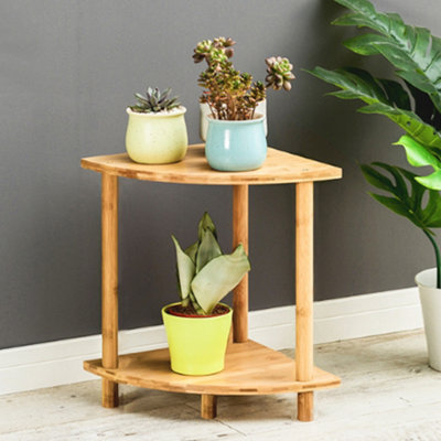 Two hotsell Tier Wood Plant Stand