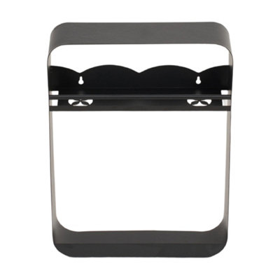 2-Tier Black Wall-Mounted Storage Rack for Kitchen or Bathroom, 30cm W ...