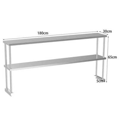 2 Tier Commercial 10kg Stainless Steel Kitchen Prep and Work Table ...