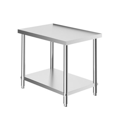 2 Tier Commercial Stainless Steel Kitchen Prep and Work Table Catering ...