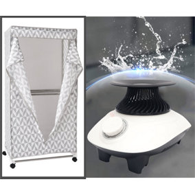 2 Tier Electric Heated Clothes Dryer with Cover