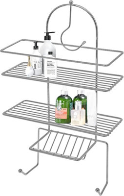 2 Tier Hanging Rust Resistant Shower Caddy Organizer Chrome