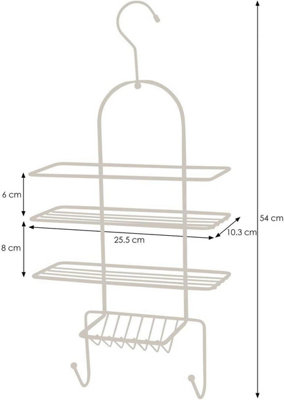 2 Tier Hanging Rust Resistant Shower Caddy Organizer Chrome - 5