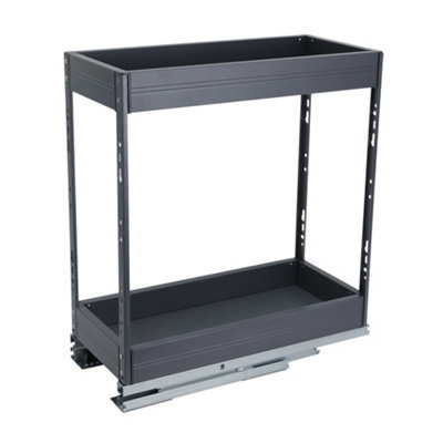 2-Tier Kitchen Bottom Pull Out Aluminium 20cm W - 4