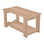 2 Tier Natural Color Simple Wooden Coffee Table Storage Desk 80x40x42cm