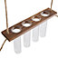 2 Tier Wall Hanging Plant Propagation Station with 8 Glass Plant Pot