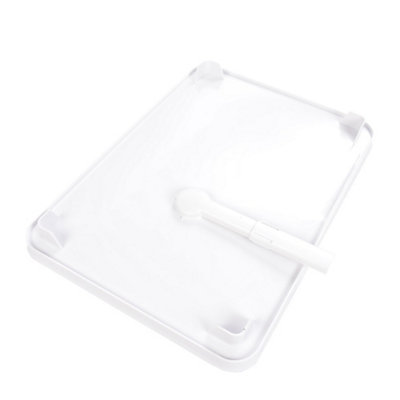 2 Tier White Metal Dish Drainer Rack Dish Drying Shelf with Utensil Holder