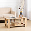 2 Tier Wooden 1 Drawer Coffee Table with Storage Shelf W 100 cm x D 48 cm x H 42 cm