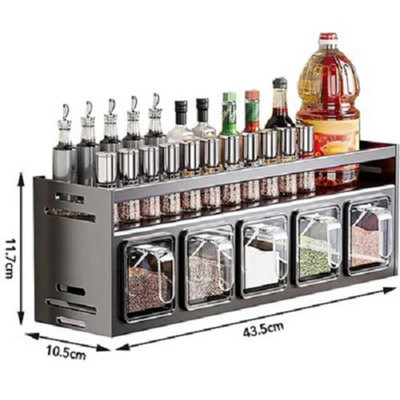 2 Tiers Kitchen Spice Rack Storage Organizer