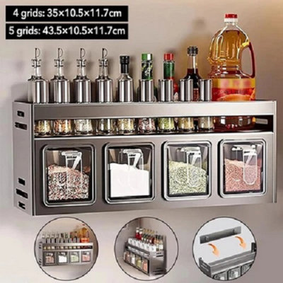 2 Tiers Kitchen Spice Rack Storage Organizer