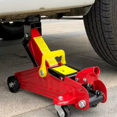 2 Ton Hydraulic Trolley Jack with Metal Wheels & Carry Case