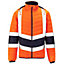 2 Tone Hi-Vis Puffer Jacket Orange/Navy - L