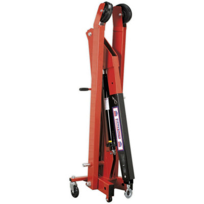 2 Tonne Folding Engine Crane - Heavy Duty Forged Hook - Rotating Pump Handle - 4
