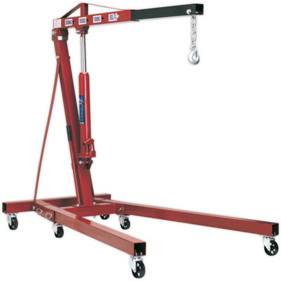 2 Tonne Folding Engine Crane - Hydraulic Bottle Jack - Foldaway Design