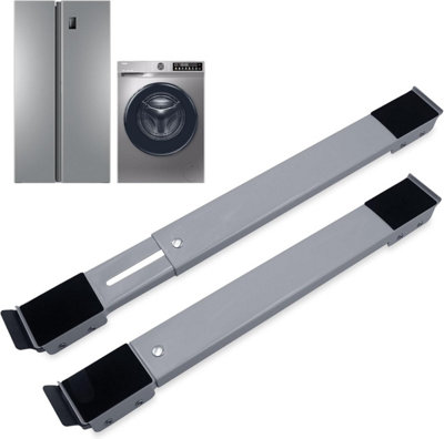2 Universal Washing Machine Supports with Wheels, 700kg, Non-Slip, Grey