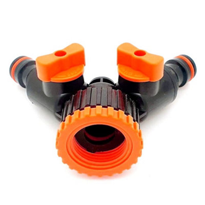 2 Way Garden Tap Connector, Garden Hose Tap Y Splitter Connector with ...